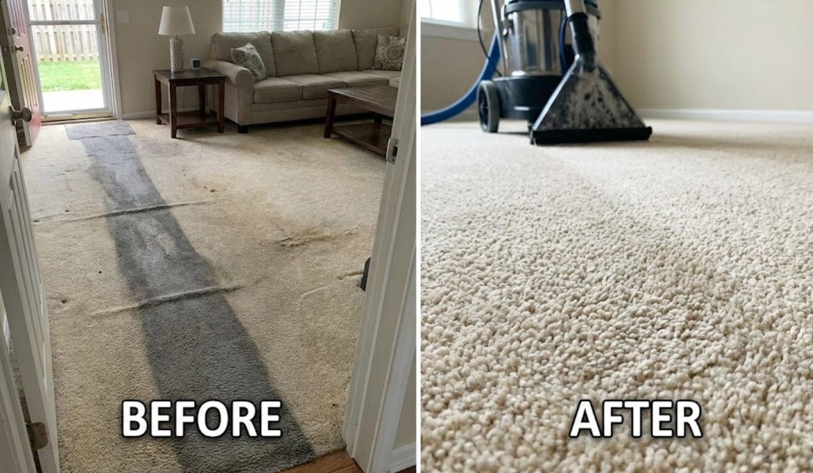 High traffic carpet cleaning result in South Reno home