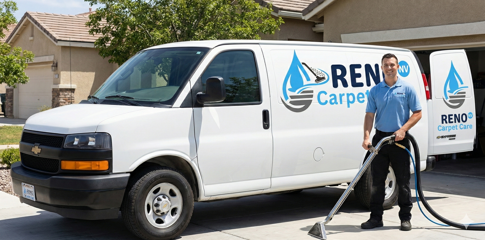 Reno Carpet Care Technician Cleaning