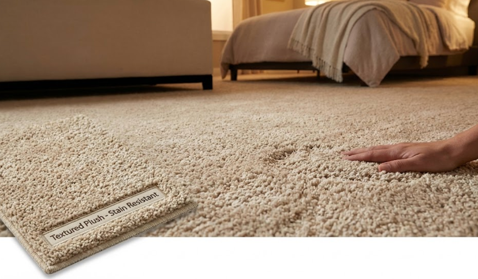 Textured Plush Carpet Sample